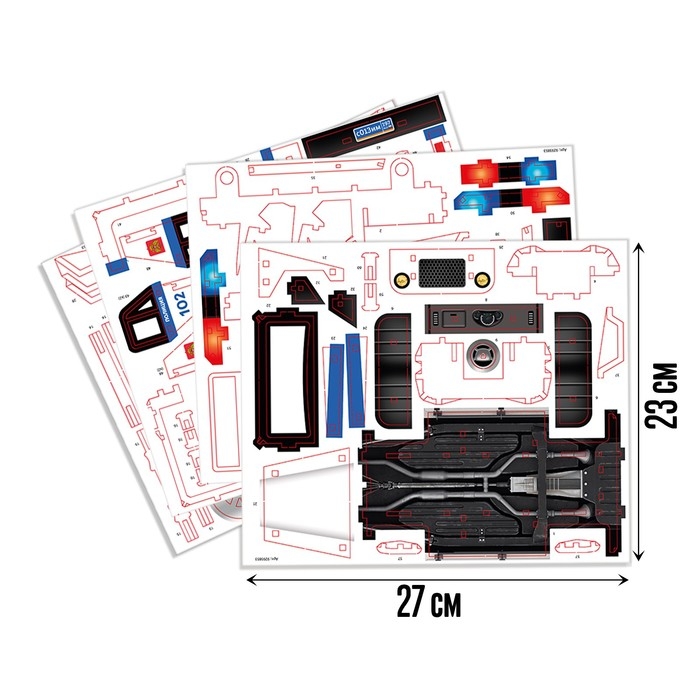 Деревянный конструктор «Полицейская машина», 60 деталей, 19х12х12,5 см Деревянный конструктор «Полицейская машина», 60 деталей, 19х12х12,5 см