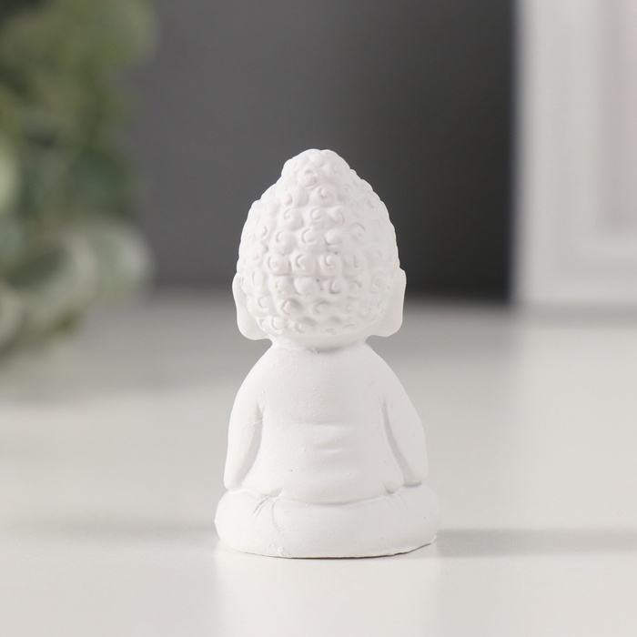 Сувенир полистоун Сувенир полистоун "Будда - медитация" белый 2х3х5,5 см