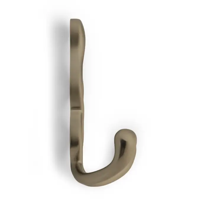 Крючок мебельный CAPPIO PIGTAIL, двухрожковый, цвет матовый сатиновый никель