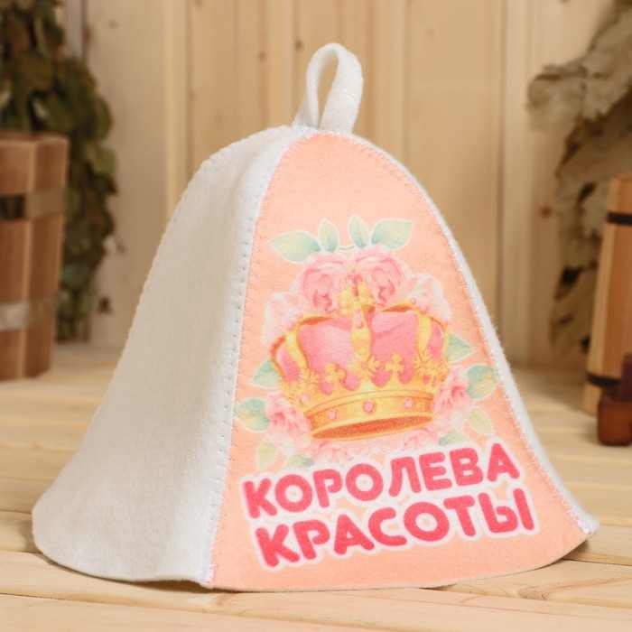 Шапка для бани  Шапка для бани "Королева Красоты" принт