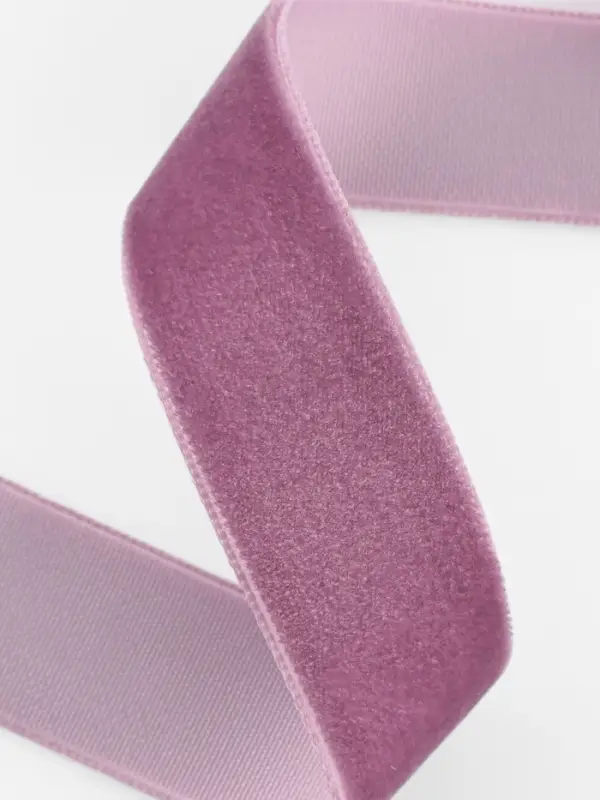 Лента бархатная, 20 мм, 18&plusmn;1 м, сиреневая №199