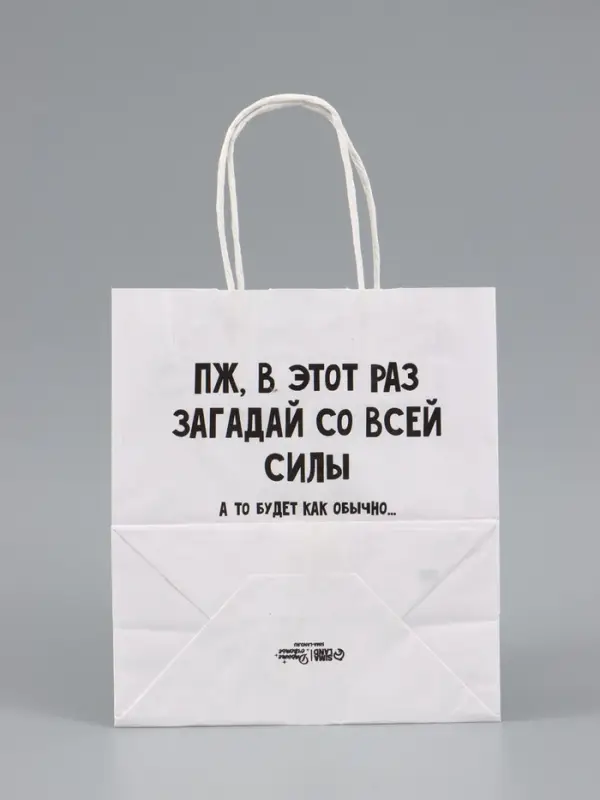 Пакет подарочный, крафтовый &laquo;Новогодний 2&raquo;, 22&times;25&times;12 см