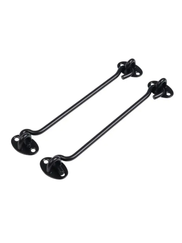 Крючок ветровой LOCKLAND KV001, L=200 мм, нержавеющая сталь, черный, 2 шт.