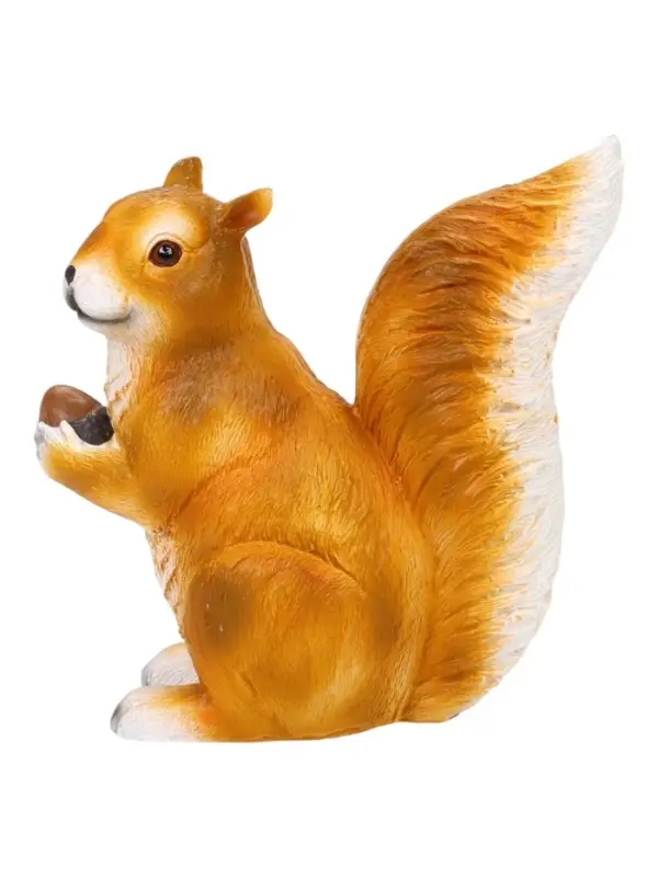 Садовая фигура из полистоуна &laquo;Белка с орехом&raquo;, 21.5&times;8.5&times;21 см