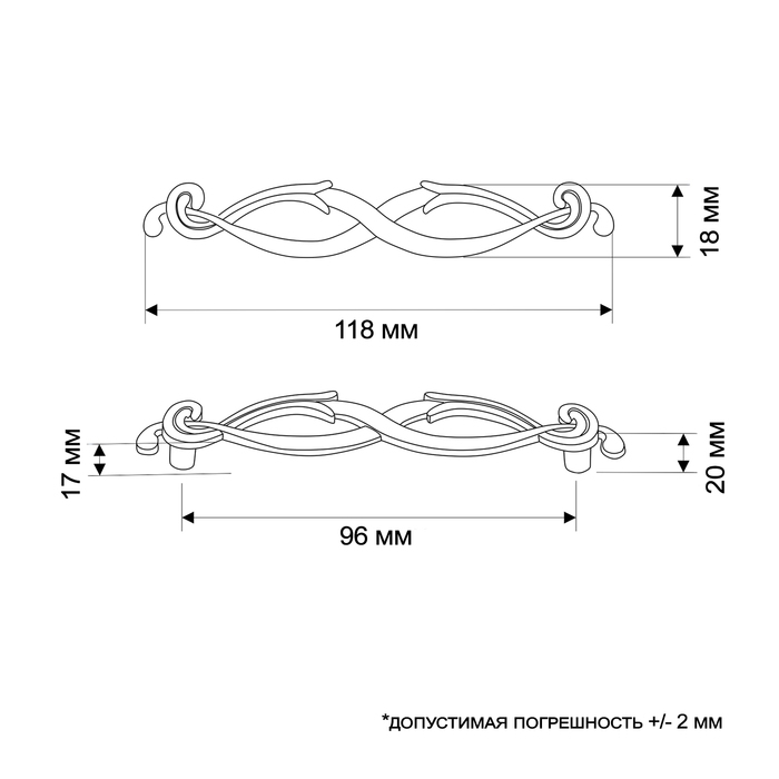 Ручка-скоба ТУНДРА PC172AB, м/о 96 мм, цвет бронза, 4 шт TMP Ручка-скоба ТУНДРА PC172AB, м/о 96 мм, цвет бронза, 4 шт TMP
