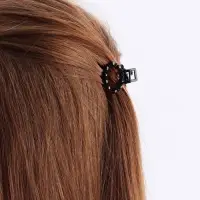 Крабик для волос &laquo;Мелани&raquo;, овал, 2.5 см, чёрный