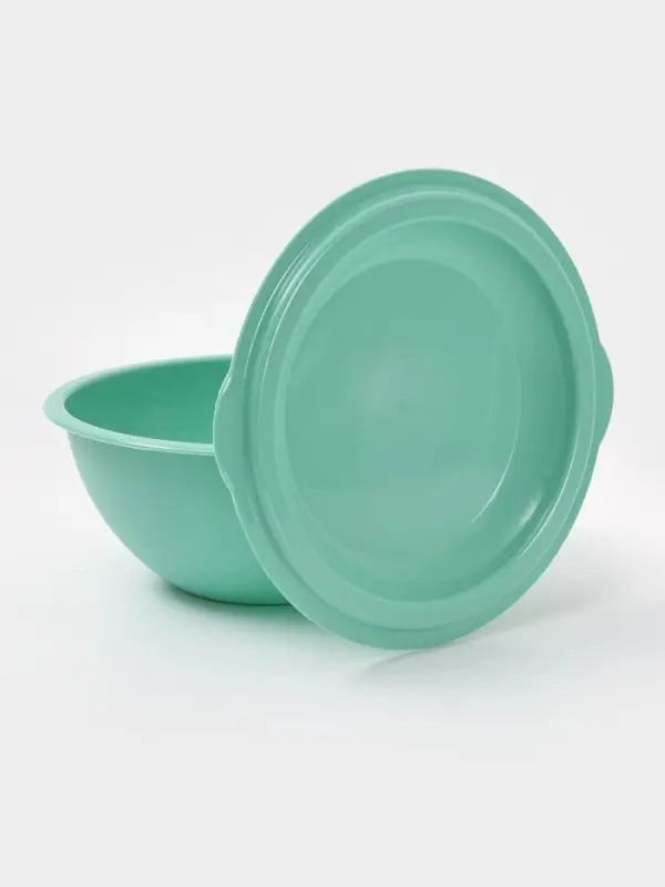 Миска салатница Martika, 3 л, с крышкой, пластик, МИКС