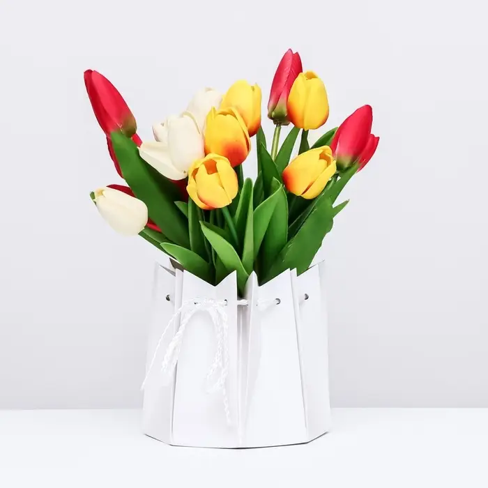 Аквабокс - коробка для цветов, 14&times;14 см, Белый