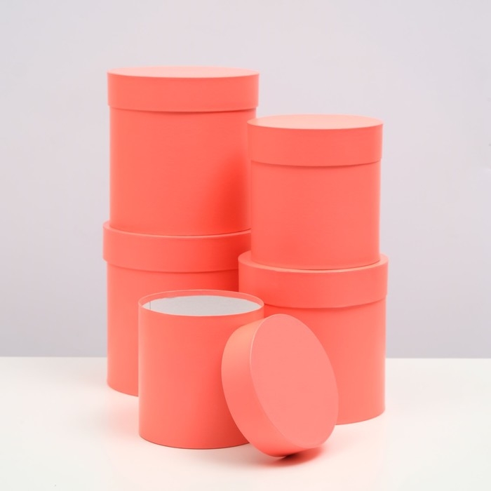 Набор шляпных коробок 5 в 1 Набор шляпных коробок 5 в 1 "Коралл", 20 × 20 × 20‒13,5 × 13,5 × 13,5 см