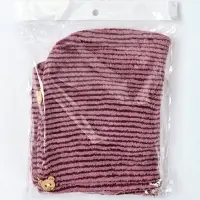 Чалма для сушки волос Доляна, микрофибра, с пуговкой, бордовая