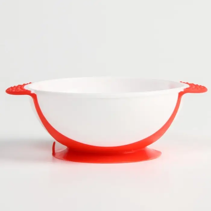 Тарелка на присоске Крошка Я 340 мл, в наборе крышка, термоложка, розовый