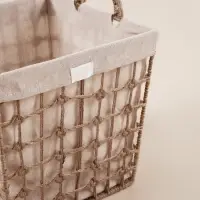 Корзина для хранения SL Home, ручное плетение, с ручками, квадратная, джут, 33&times;33&times;36 см