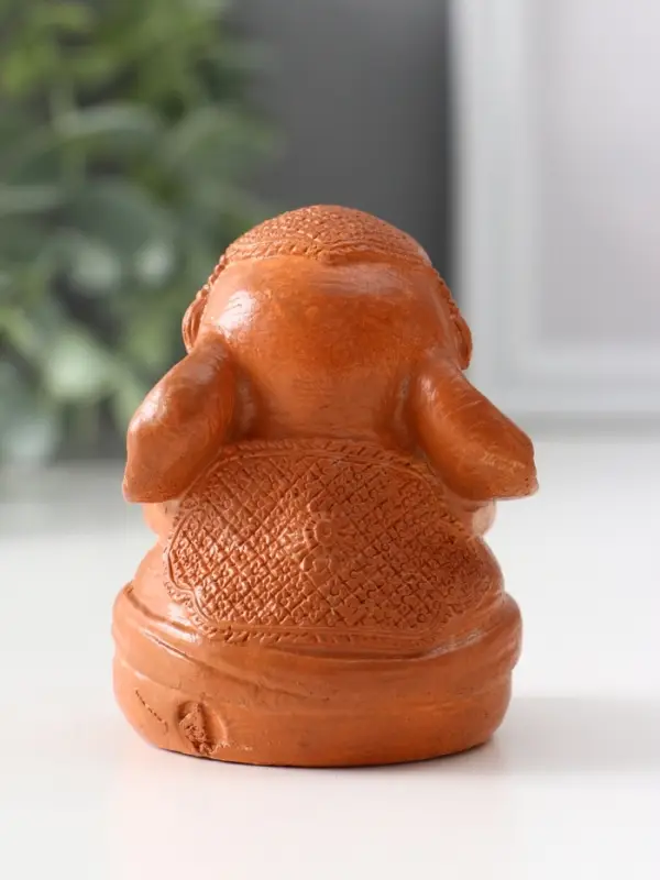 Фигура «Слон ничего не говорю», 7×5.5×6 см, красная глина