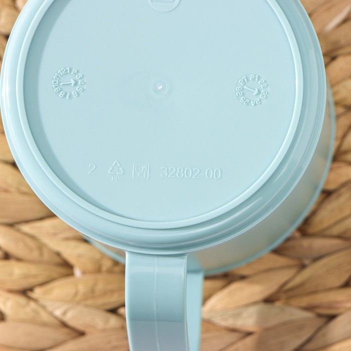 Кружка «Picnic», 400 мл, 10,9×8,1×10,1 см, цвет светло-голубой