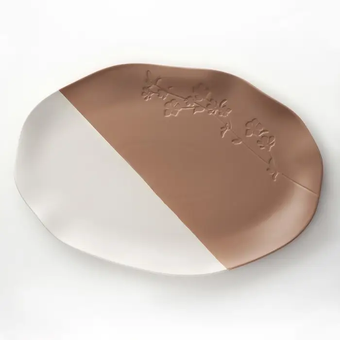 Блюдо керамическое &laquo;Монблан&raquo;, 23&times;34 см, ручная работа