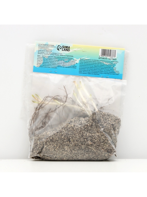 Флокс «Уральские сказы» корневище в пакете с торфогрунтом, р-р I, 2 шт.