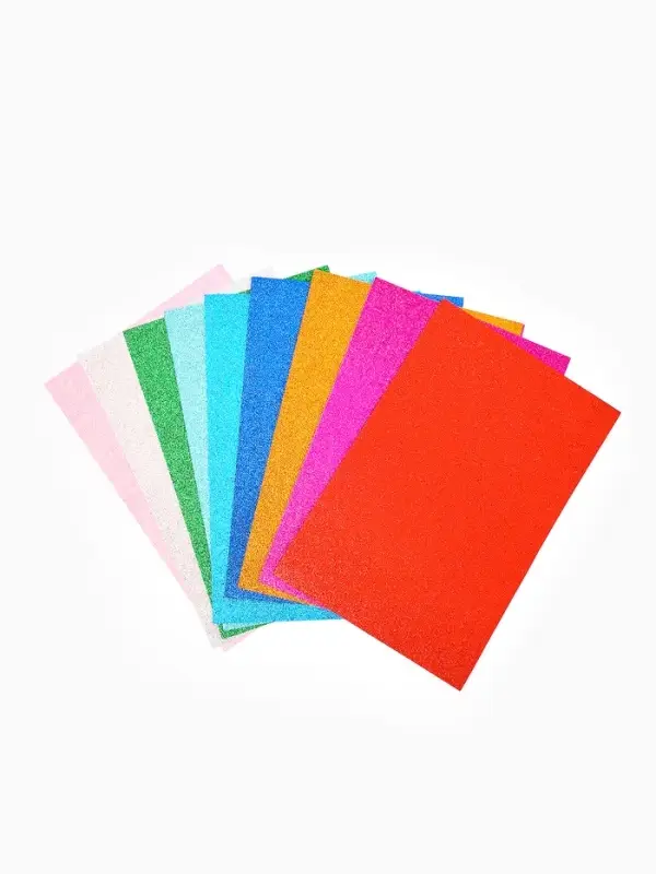 Фоамиран цветной 2 мм, набор 10 шт,, формат А4, с клеевой основой
