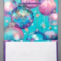 Пакет подарочный новогодний ламинированный, «Игрушки» , 26×12×32 см Пакет подарочный новогодний ламинированный, «Игрушки» , 26×12×32 см