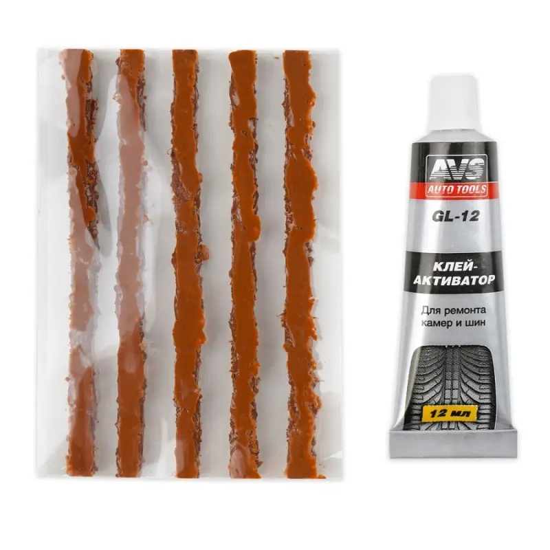 Набор для ремонта шин AVS RK-605 (клей, 5 жгутов)