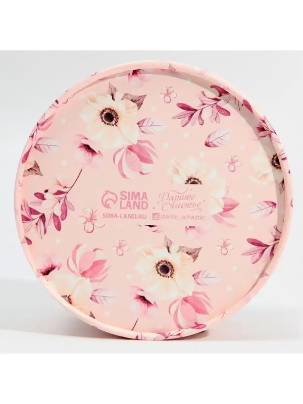 Коробка для макарун, кондитерская упаковка с окном &laquo;Розовые цветы&raquo;, 12&times;12&times;5 см