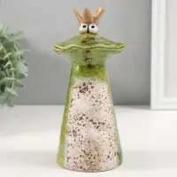 Сувенир керамика "Улыбчивая принцесса-лягушка" 8,4х7,7х18,3 см