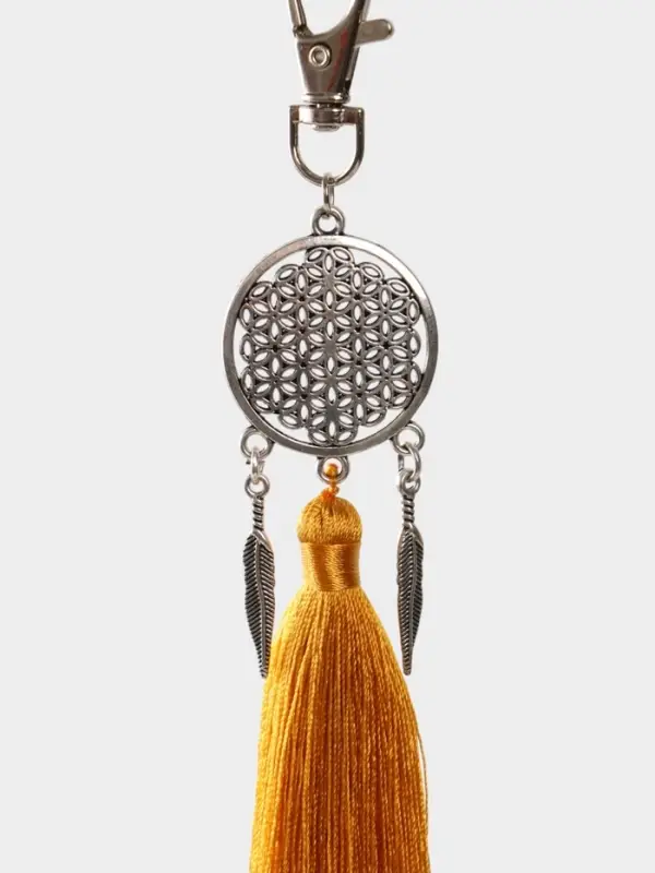 Брелок-кисточка Брелок-кисточка "Ловец снов" 17 см, цв. золотистый, серебристый