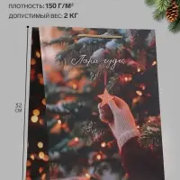 Пакет подарочный &laquo;Пора чудес&raquo;, 26&times;12&times;32 см