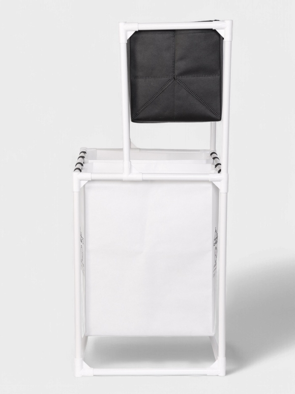 Корзина для белья складная 56х39х95 см, цвет черный, белый Корзина для белья складная 56х39х95 см, цвет черный, белый