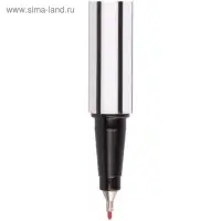 Ручка капиллярная Luxor Fine Writer 045, узел 0.8 мм, чернила красные, корпус чёрно-белый