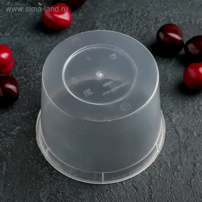 Контейнер пластиковый одноразовый «Супница», 500 мл, прозрачный Контейнер пластиковый одноразовый «Супница», 500 мл, прозрачный