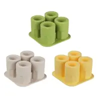 VETTA Форма силиконовая для льда 4 ячейки 12,5х12,5х7см, "Рюмка", 3 цвета