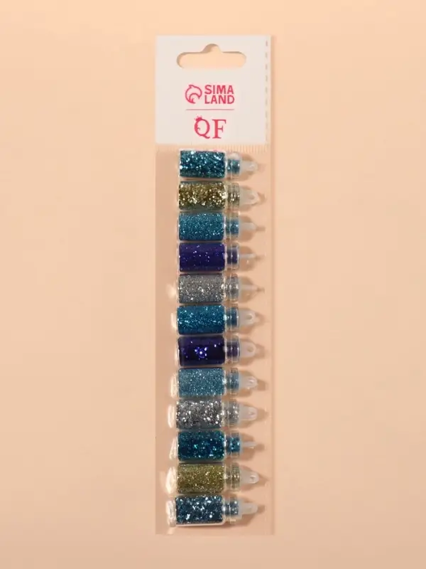 Блёстки для декора &laquo;Небесное мерцание&raquo;, набор 12 бутылочек, крупные/мелкие, разноцветные