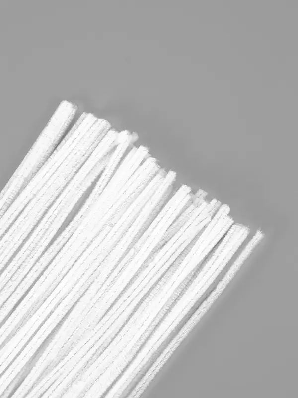 Синельная проволока, набор 90 шт., белая, 30 см