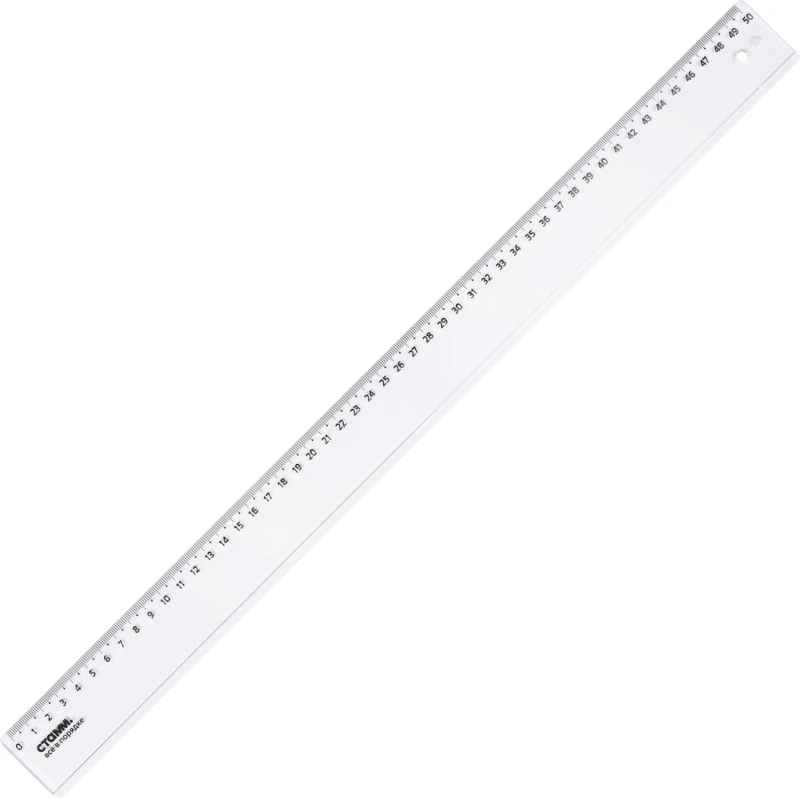 Линейка 50см СТАММ, пластиковая, прозрачная, бесцветная (ЛН-31439)