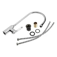 Смеситель для кухни ZEIN Z3745, &laquo;капелька&raquo;, однорычажный, высота излива 26 см, сатин