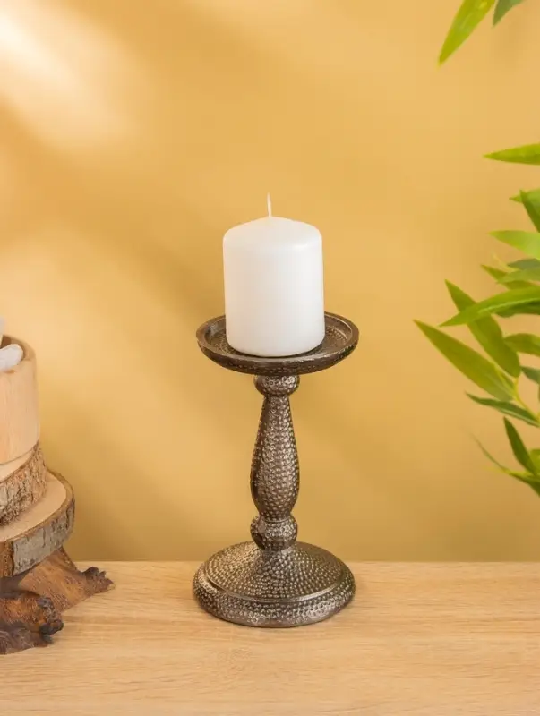 Подсвечник  Подсвечник "Нью-Дели" алюминий 9х9х17 см, цв. бронза