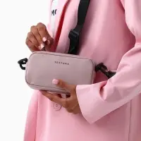 Сумка женская кросс-боди TEXTURA на молнии, 19&times;6&times;10.5 см, розовая