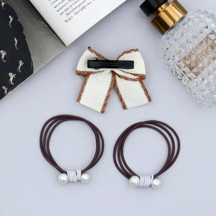 Набор для волос Набор для волос "Эстер" (2 резинки, 1 зажим 4 см) гламур