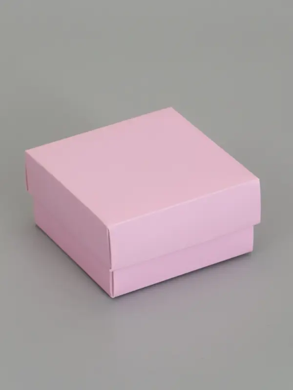 Коробка складная, крышка-дно, розовая, 10 х 10 х 5 см