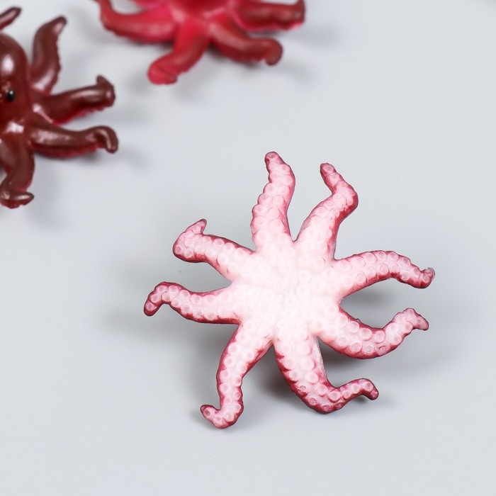 Декор для творчества PVC Декор для творчества PVC "Осьминог" бордо 4,8х4,6х1,8 см