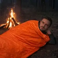 Термоодеяло универсальное Adventure, 240&times;150 см, трансформируемое в палатку и спальный мешок, оранжевое