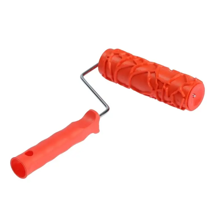 Валик декоративный ТУНДРА, резиновый, &laquo;кракле&raquo;, рукоятка d=6 мм, 180 мм