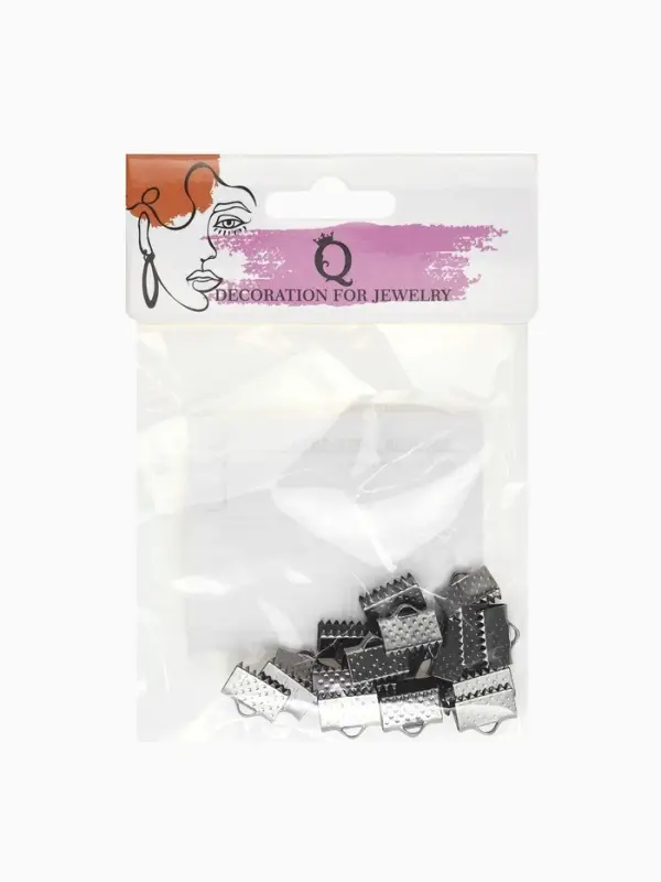 Зажим для ленты (набор 20 шт.) 10 мм СМ-339, цвет серый