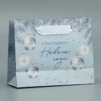 Пакет подарочный новогодний крафтовый «Новогодняя нежность», S 15 х 12 х 5.5 см
