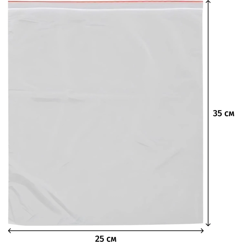 Пакет с замком (Zip Lock) 25x35 см., 35мкм, 100 шт/