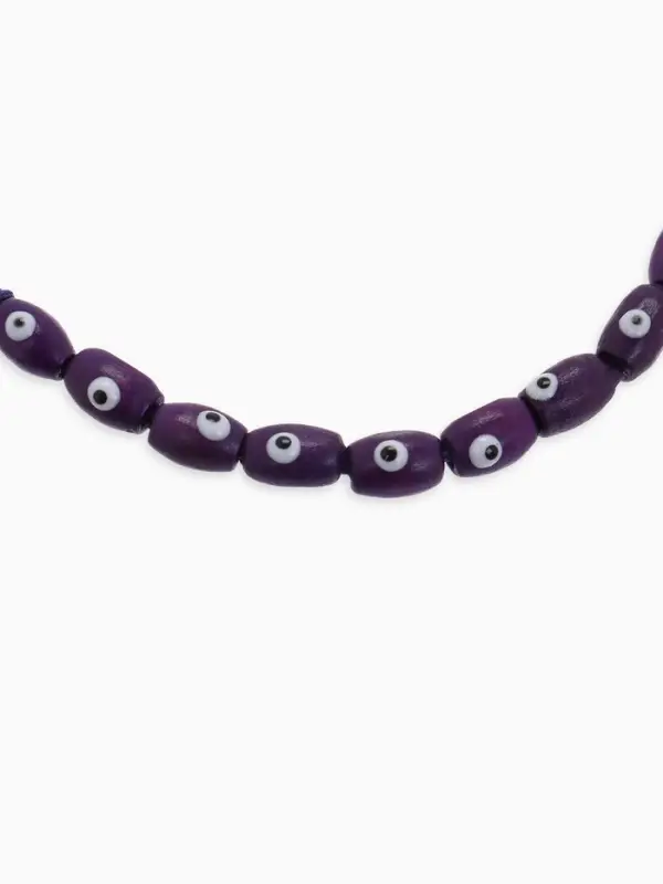 Браслет-оберег &laquo;Глазки&raquo;, деревянные рисинки, d=7.5 см, синий