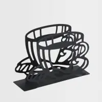 Салфетница Доляна &laquo;Кофе&raquo;, 14&times;4&times;10 см, чёрная