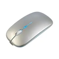 Мышь MB-2.4 беспроводная, оптическая, подсветка, 800-1600 dpi, USB, Bluetooth, серебристая