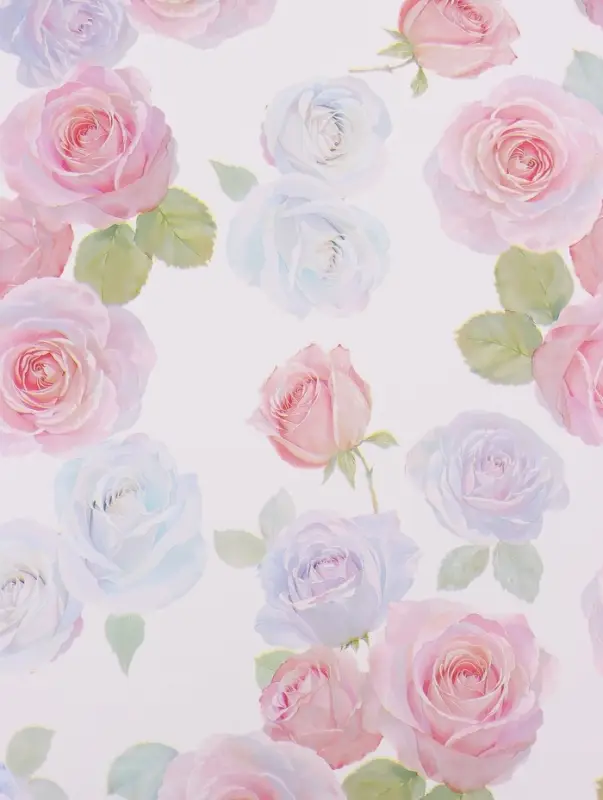 Пленка для цветов, &laquo;Розы&raquo;, белая, 57&times;57 см