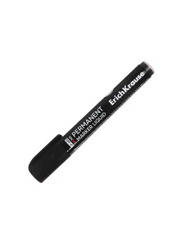 Маркер перманентный ErichKrause. Tank LP-600, чёрный, узел 2.5 мм, жидкий